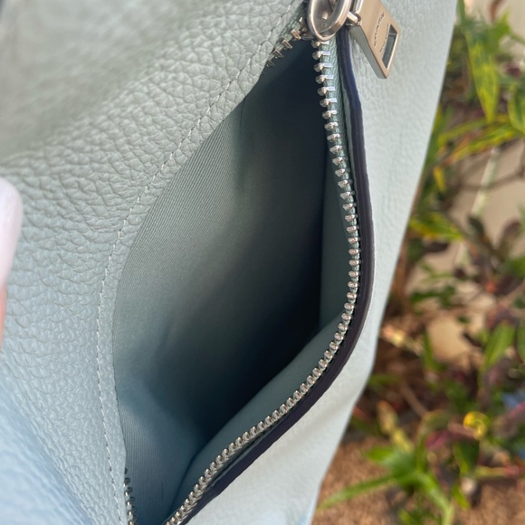 Coach Sky Blue/Green Leather Shoulder Bag - Picture 8 of 8